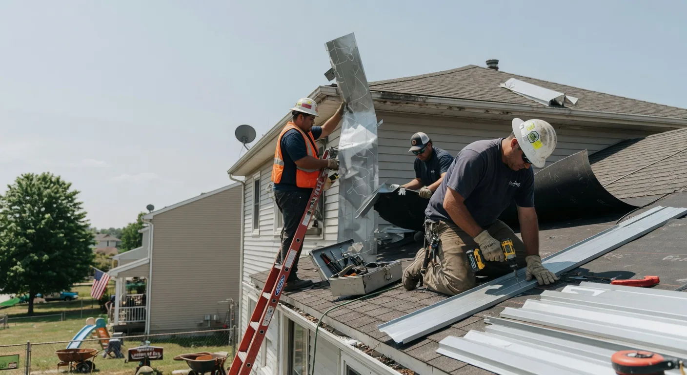 Storm Damage Metal Roof Repair in Martin City, MT